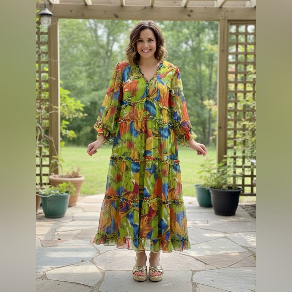 Colorful Floral Maxi Dress